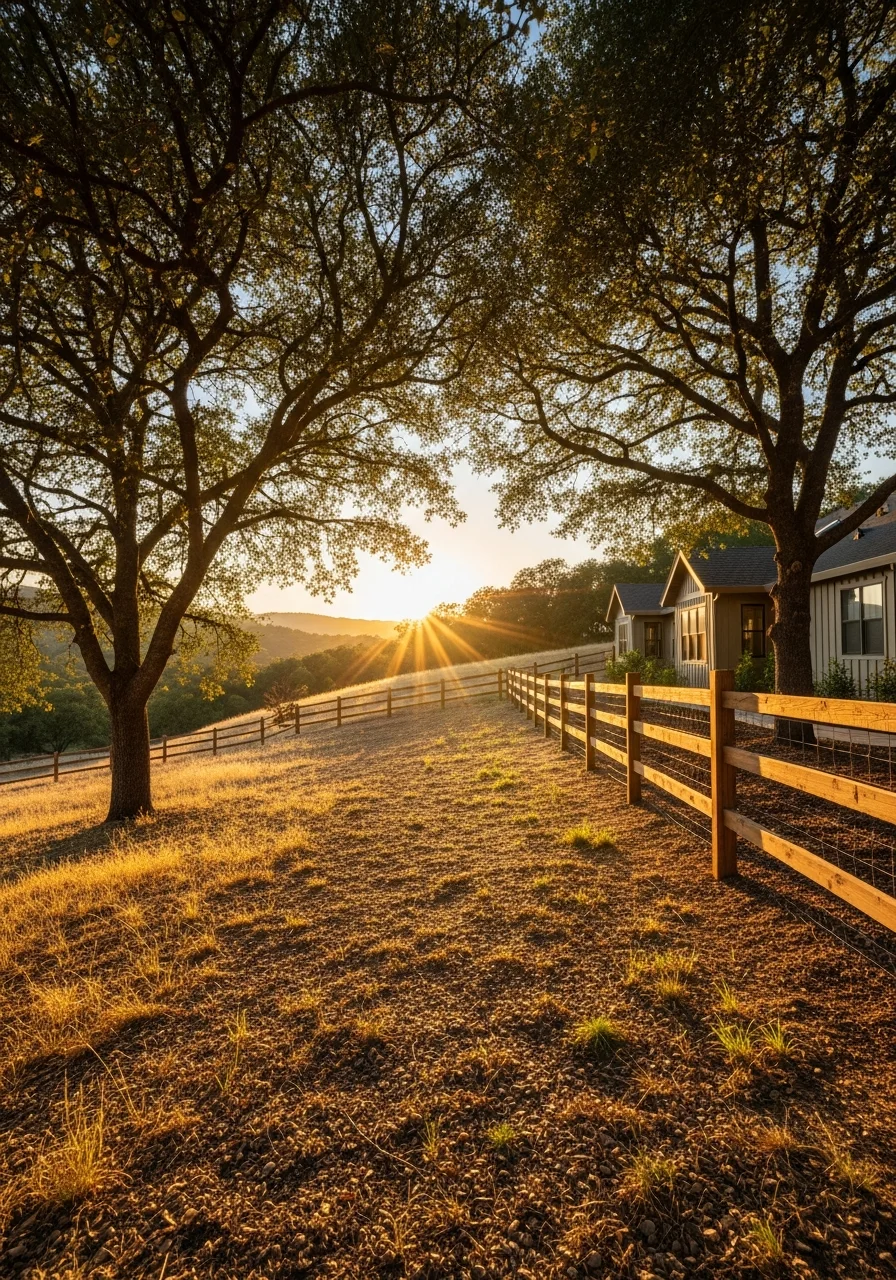 Loomis home exterior on larger lot with fencing and natural landscape features.